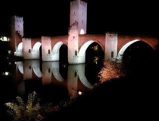 Le Pont Valentr la nuit