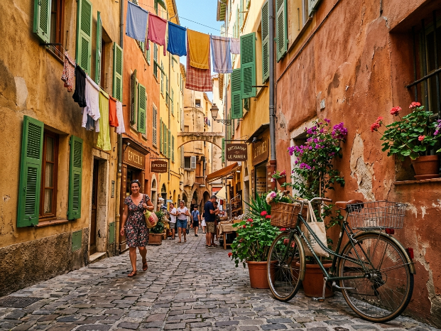 ambiance ruelle dans le vieux nice